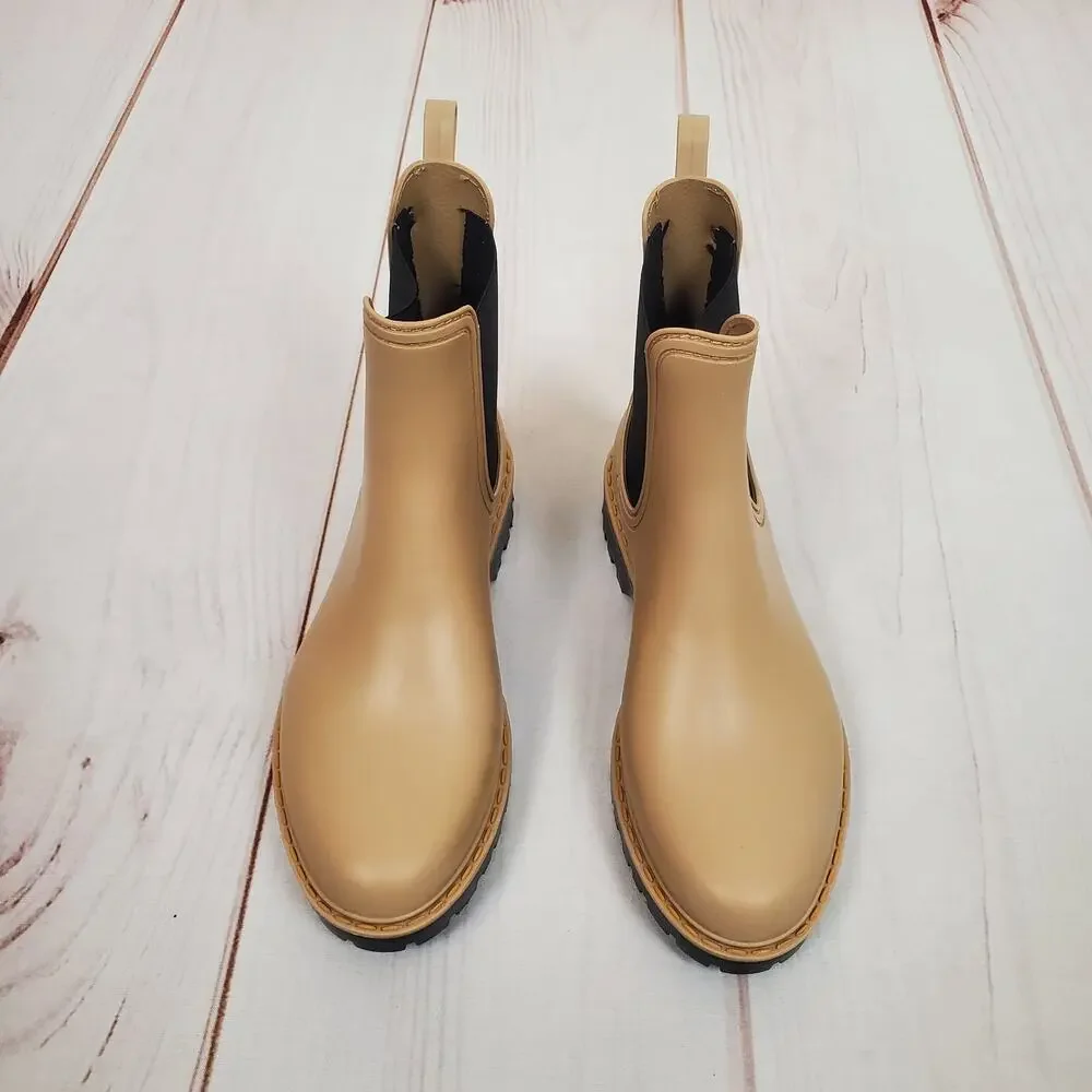 Igor Chelsea Ankle Rain Boots Tan Black 38